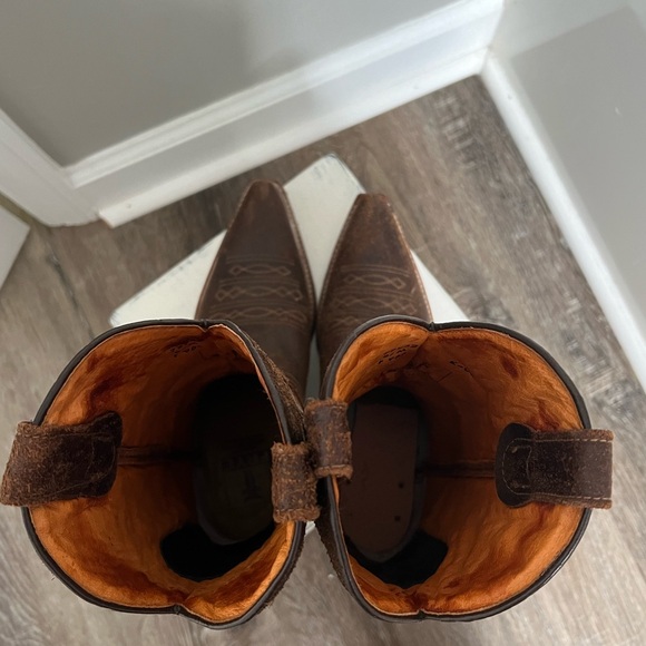 Frye Daisy Duke Python Studded Cowboy Boots Size 8M - Picture 6 of 15